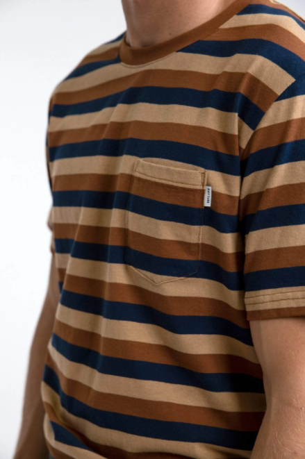 Rhythm Everyday Stripe SS T-Shirt Baked Clay