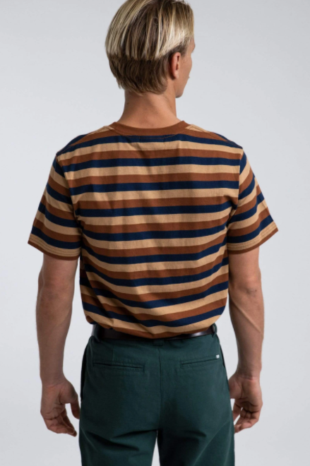 Rhythm Everyday Stripe SS T-Shirt Baked Clay