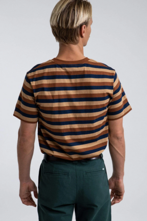 Rhythm Everyday Stripe SS T-Shirt Baked Clay