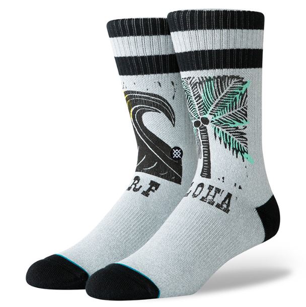 Stance Aloha Surf Oblow Socks Grey - SantoLoco Hawaii