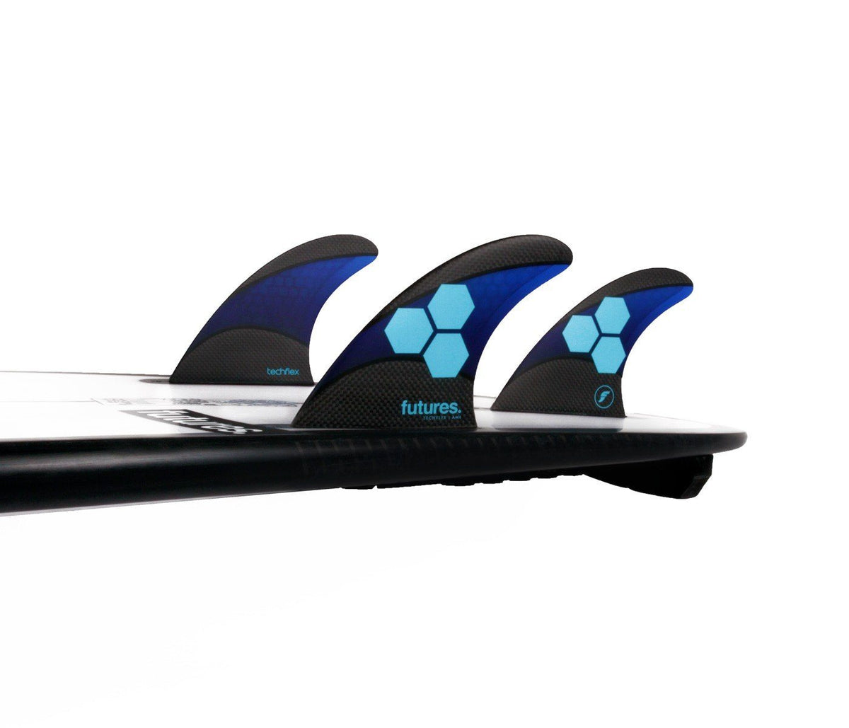 Futures AM1 Techflex Thruster Fin Blue/Black - SantoLoco Hawaii