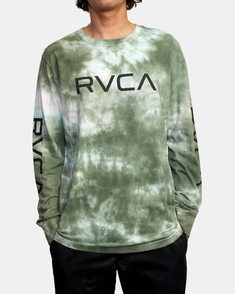 RVCA Tie Dye Longsleeve Tee Green